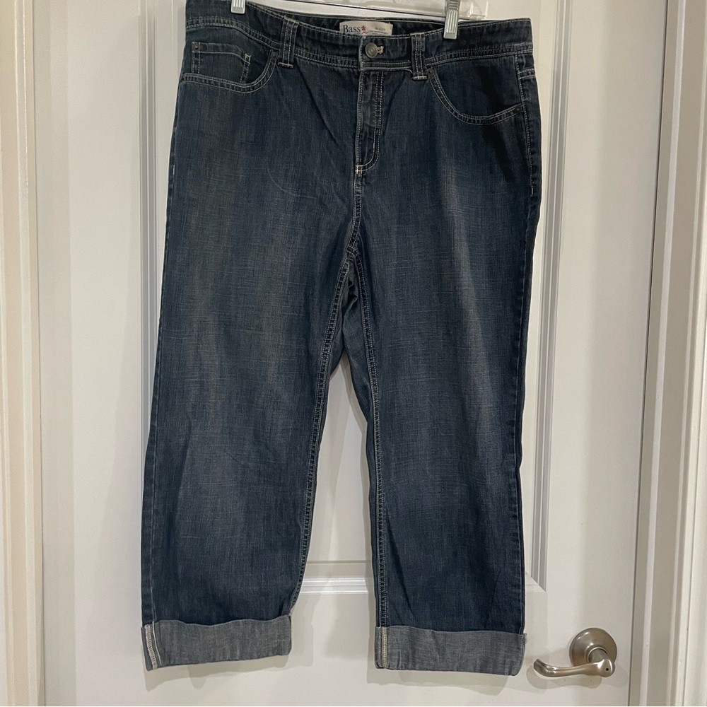 Bass.& company ladies cropped cuffed jeans size 12